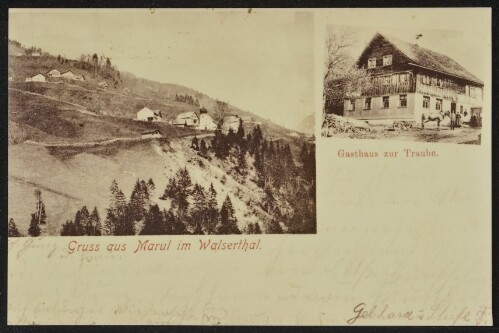 [Raggal] Gruss aus Marul im Walserthal : Gasthaus zur Taube : [Postkarte ...]
