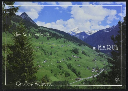 [Raggal] .... die Natur erleben in Marul Großes Walsertal : [Marul, 976 m, Großes Walsertal gegen die Rote Wand, 2704 m Vorarlberg, Österreich ...]
