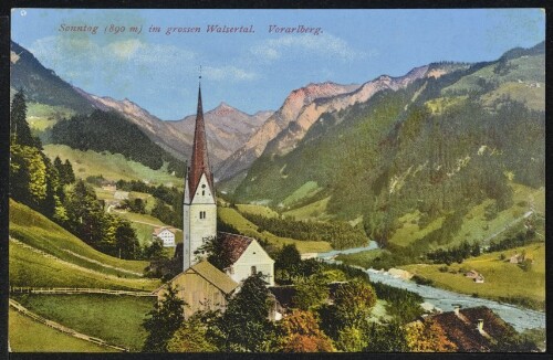 Sonntag (890 m) im grossen Walsertal Vorarlberg