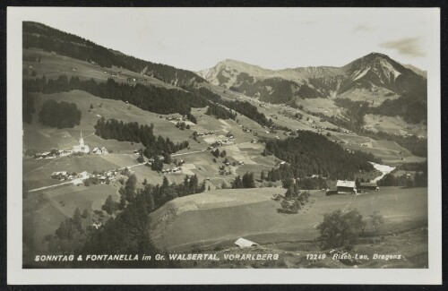 Sonntag & Fontanella im Gr. Walsertal, Vorarlberg