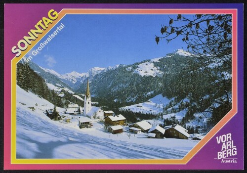 Sonntag im Großwalsertal Vorarlberg Austria : [Wintersport - Freizeit - Erlebnis im schönen Vorarlberg - Austria ...]