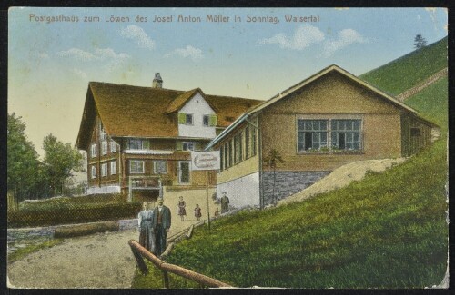 Postgasthaus zum Löwen des Josef Anton Müller in Sonntag, Walsertal