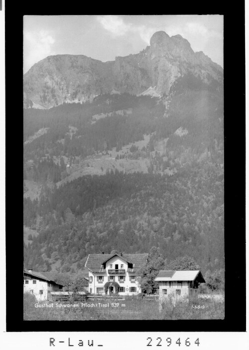 Gasthof Schwanen - Pflach / Tirol 839 m : [Gasthof Schwanen in Pflach im Ausserfern gegen Säuling]