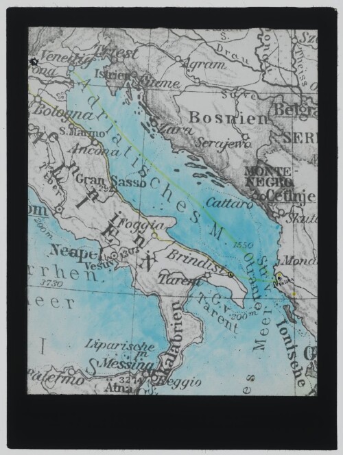 Karte vom Adriatischen Meer