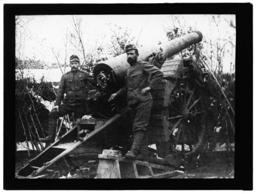 K. k. Standschützen-Bataillon Bezau, erbeutetes italienisches Geschütz in Valsugana