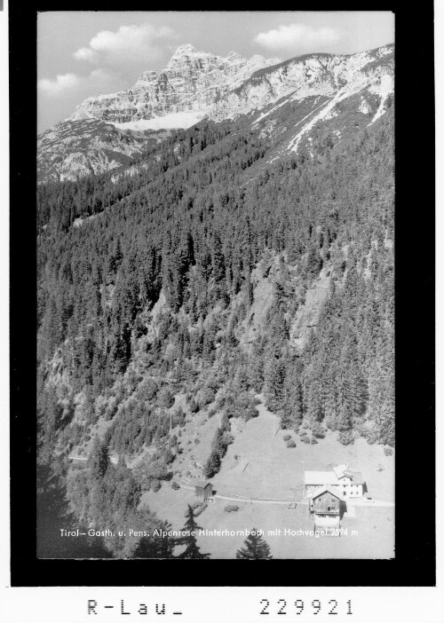 Tirol - Gasthof und Pension Alpenrose in Hinterhornbach mit Hochvogel 2594 m