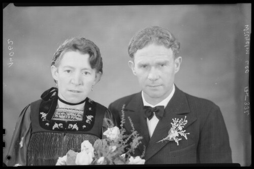 Hochzeitsbild von Leo Wilhelm und Gattin, Au