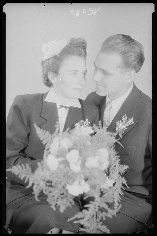 Hochzeitsbild von Gretl und Fridolin Strobl aus Damüls