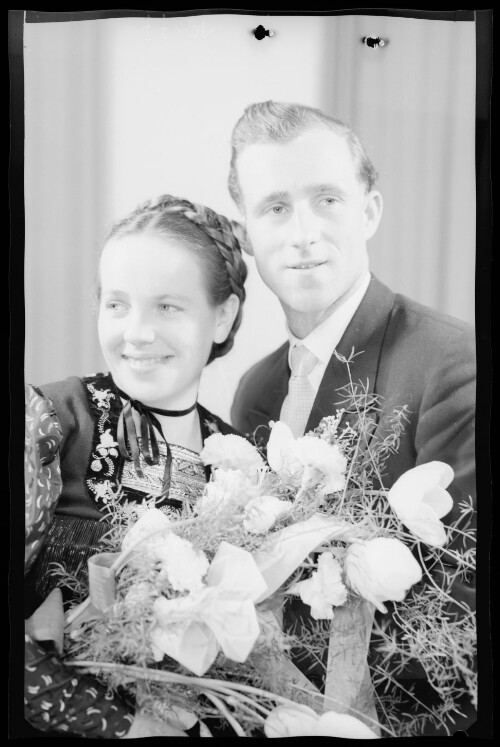 Hochzeitsbild von Anna und Alois Innauer aus Bezau