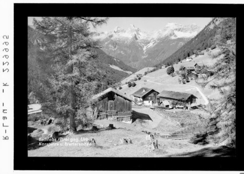 Bschlabs / Tirol gegen Urbel, Karspitze und Bretterspitze : [Bschlabs gegen Hornbachkette mit Urbeleskarspitze / Ausserfern]