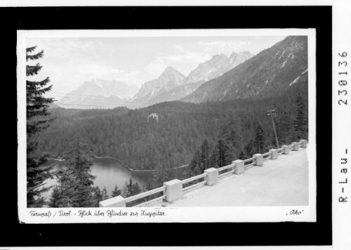 Der Blindsee 1105 m an der Fernpaßstrasse 1210 m / Tirol : [Blick über den Blindsee gegen das Wetterstein Gebirge und das Mieminger Gebirge / Ausserfern]