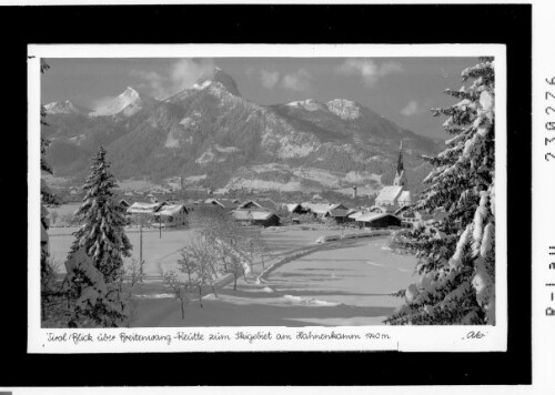Tirol / Blick über Breitenwang - Reutte am Hahnenkamm 1940 m : [Breitenwang - Reutte im Ausserfern gegen Gehrenspitze]