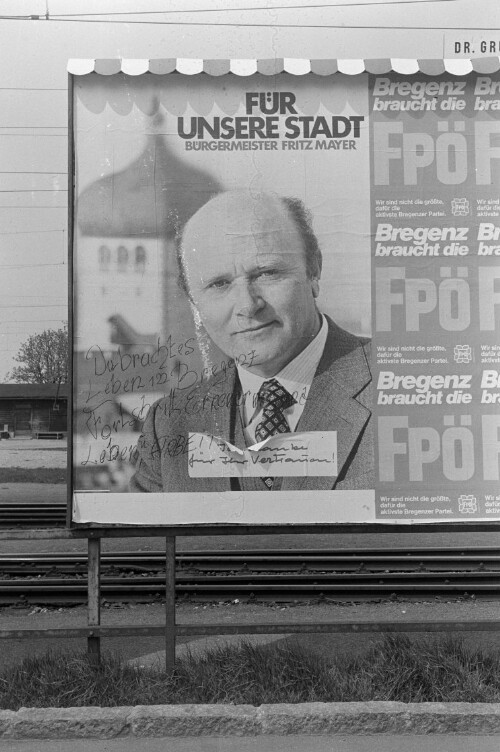 Wahlplakat Fritz Mayers