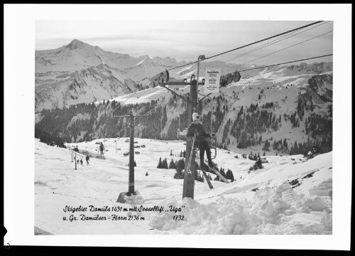Skigebiet Damüls 1431 m mit Sessellift 