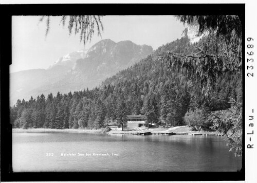 Reintaler See bei Kramsach, Tirol : [Reintalersee mit Badeanstalt gegen Pletzachkogel und Vorderes Sonnwendjoch]