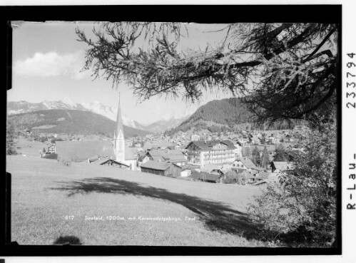 Seefeld, 1200 m, mit Karwendelgebirge, Tirol : [Seefeld gegen Arngruppe und Nördliche Karwendelkette]
