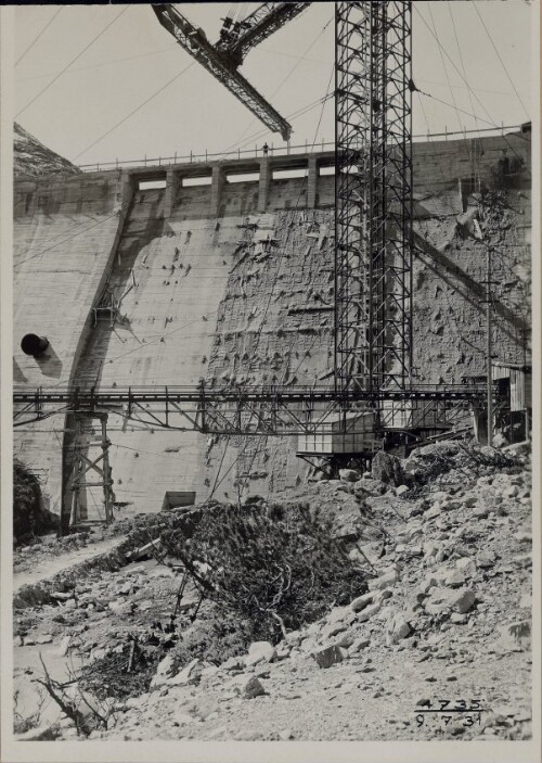 Vermuntwerk, Staumauer, Hochwasserüberfall