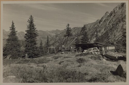Vermunt, Hilfsseilbahn- Bergstation auf dem Kardatschakopf
