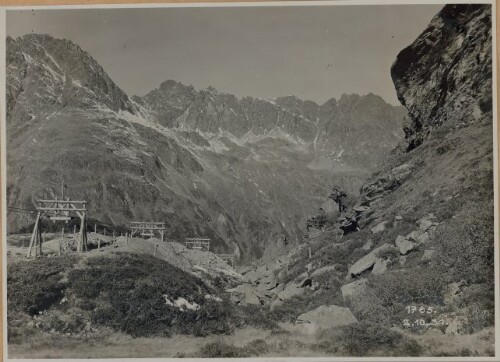 Obervermuntwerk, Gelände östl. Hangrohrleitung, Rinne von der Obwasserseite