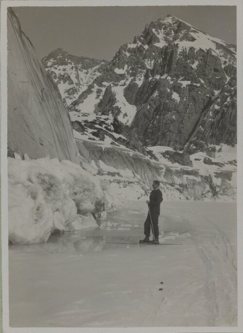 Seeabsenkung auf Rate 1916, Blick auf den Uferabbruch bei der Lünerkrinne, aufgen. 26. Feber 1926, Foto 23