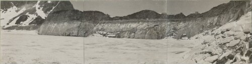 Panorama der Seebardwand während der Absenkung im Frühjahr 1926, Foto 63