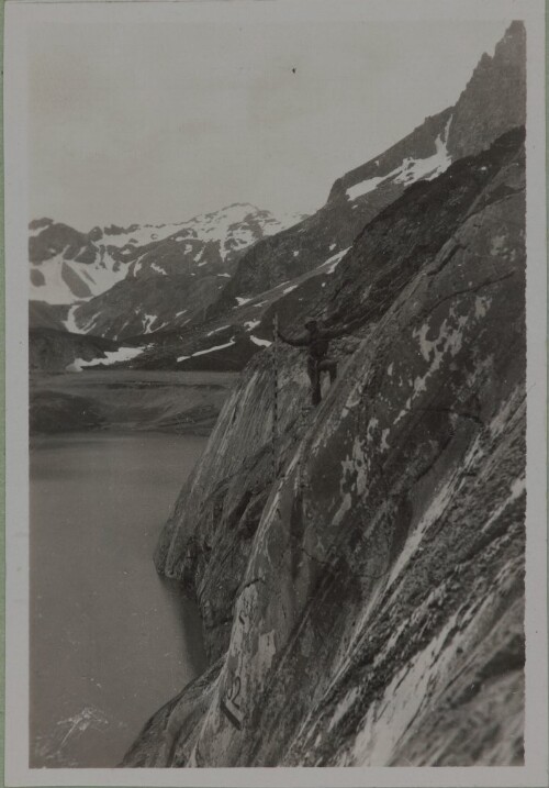 Tachymeteraufnahme der seeseitigen Barrenwand, aufgen. 7. Juli 1926, Foto 104 b