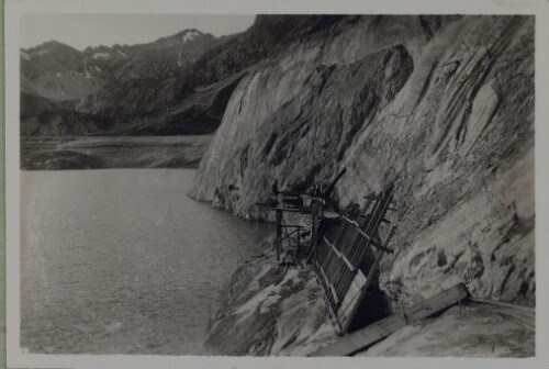 Betonierarbeiten in der schräg abfallenden Bank, aufgen. 14. Okt. 1926, Foto 107