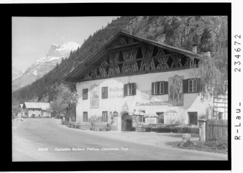 Gaststätte Baldauf, Pettnau, Oberinntal, Tirol : [Gasthaus Baldauf in Unterpettnau gegen Hohe Munde]