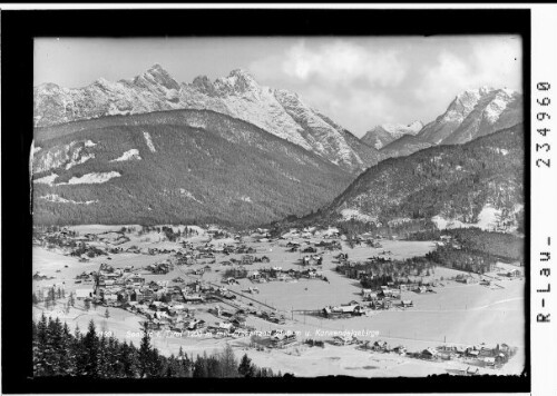 Seefeld in Tirol 1200 m mit Arnspitzen 2196 m und Karwendelgebirge