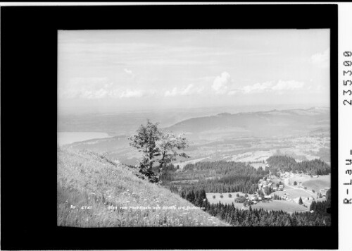 Blick vom Hochälpele aufs Bödele und Bodensee