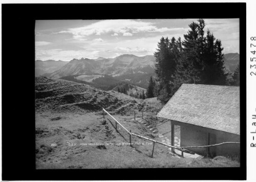 Ö.A.V. Hütte Hochälpele 1467 m mit Weisser Fluh und Firtst