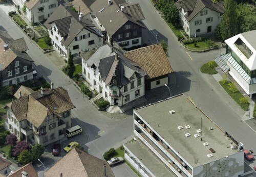 Schrägluftaufnahmen von Gebäuden der Gemeinde Lustenau