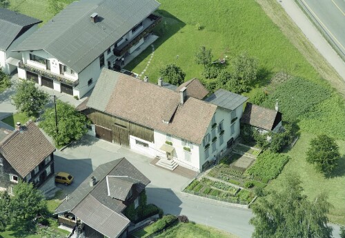 Schrägluftaufnahmen von Gebäuden der Stadt Feldkirch, Gisingen