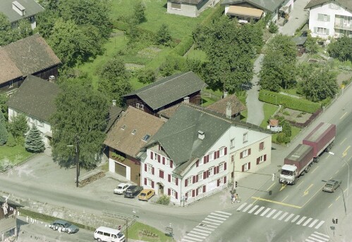 Schrägluftaufnahmen von Gebäuden der Gemeinde Koblach, Straßenhäuser