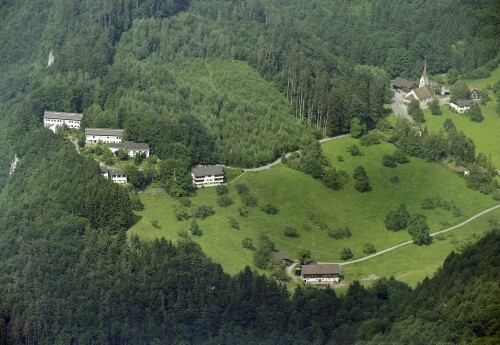 Schrägluftaufnahmen von Gebäuden der Gemeinde Götzis, St. Arbogast