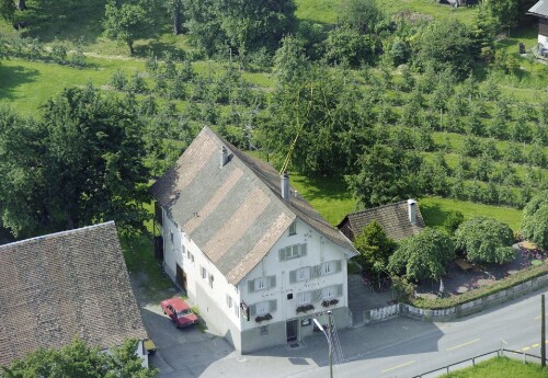 Schrägluftaufnahmen von Gebäuden der Gemeinde Gaißau
