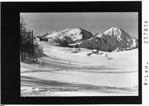 Skigebiet Tauplitzalm gegen Lawinenstein 1964 m und Schneiderkogel 1762 m