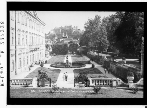 Salzburg / Mirabellgarten mit Festung und Rosenhügel