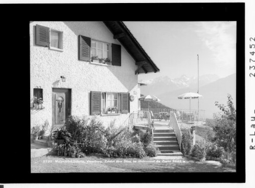 Walgaublick, Schnifis, Vorarlberg, Zufahrt über Düns / im Hintergrund die Zimba