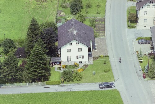 Schrägluftaufnahmen von Gebäuden der Stadt Feldkirch, Gisingen