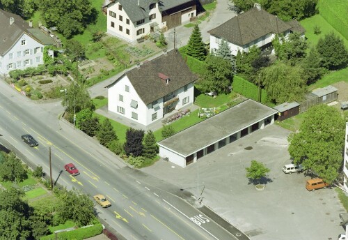 Schrägluftaufnahmen von Gebäuden der Stadt Feldkirch, Altenstadt