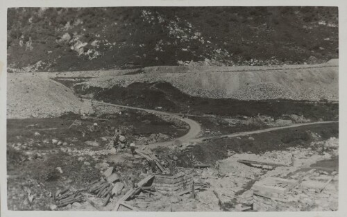 Straßenbau Vermunt, Widerlager der Straßenbrücke über die Ill in Vermunt