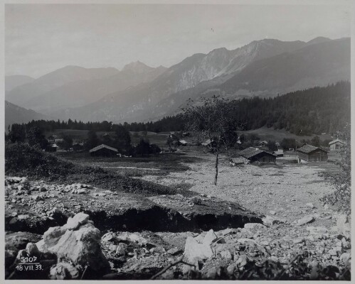 Vermurung des Golmerbaches in Latschau am 12.8.1933