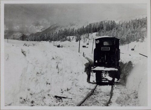 Baustelle Latschau im Winter 1939