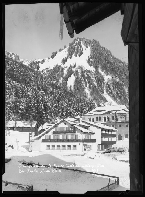 [Dalaas] Gasthof - Pension - Spullersee, Wald am Arlberg 1070 m : Bes. Familie Anton Beutel