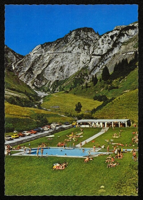 [Klösterle Stuben am Arlberg] : [Stuben am Arlberg Geheiztes Freibad mit Blick auf die Flexengalerie Austria ...]