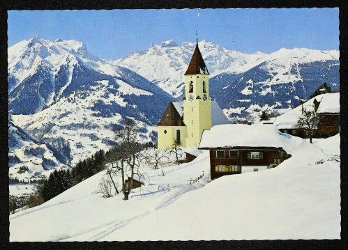 [Bartholomäberg Innerberg] : [Innerberg im Montafon mit Tschaggunser Mittagspitze, Sulzfluh, Drei Türme, Drusenfluh und Golm ...]