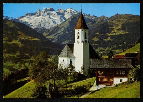 [Bartholomäberg Innerberg] : [Innerberg im Montafon gegen 3 Türme, 2828 m, und Golm ...]