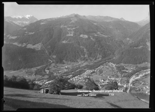 Vandans im Montafon gegen Sulzfluh und Drei Türme