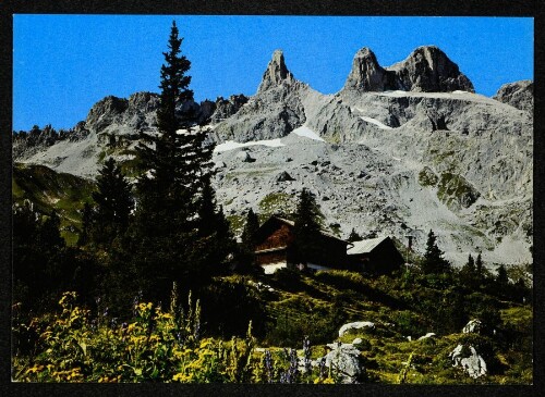 [Tschagguns] : [Lindauer Hütte, 1764 m, mit den 3 Türmen, 2828 m, Montafon ...]